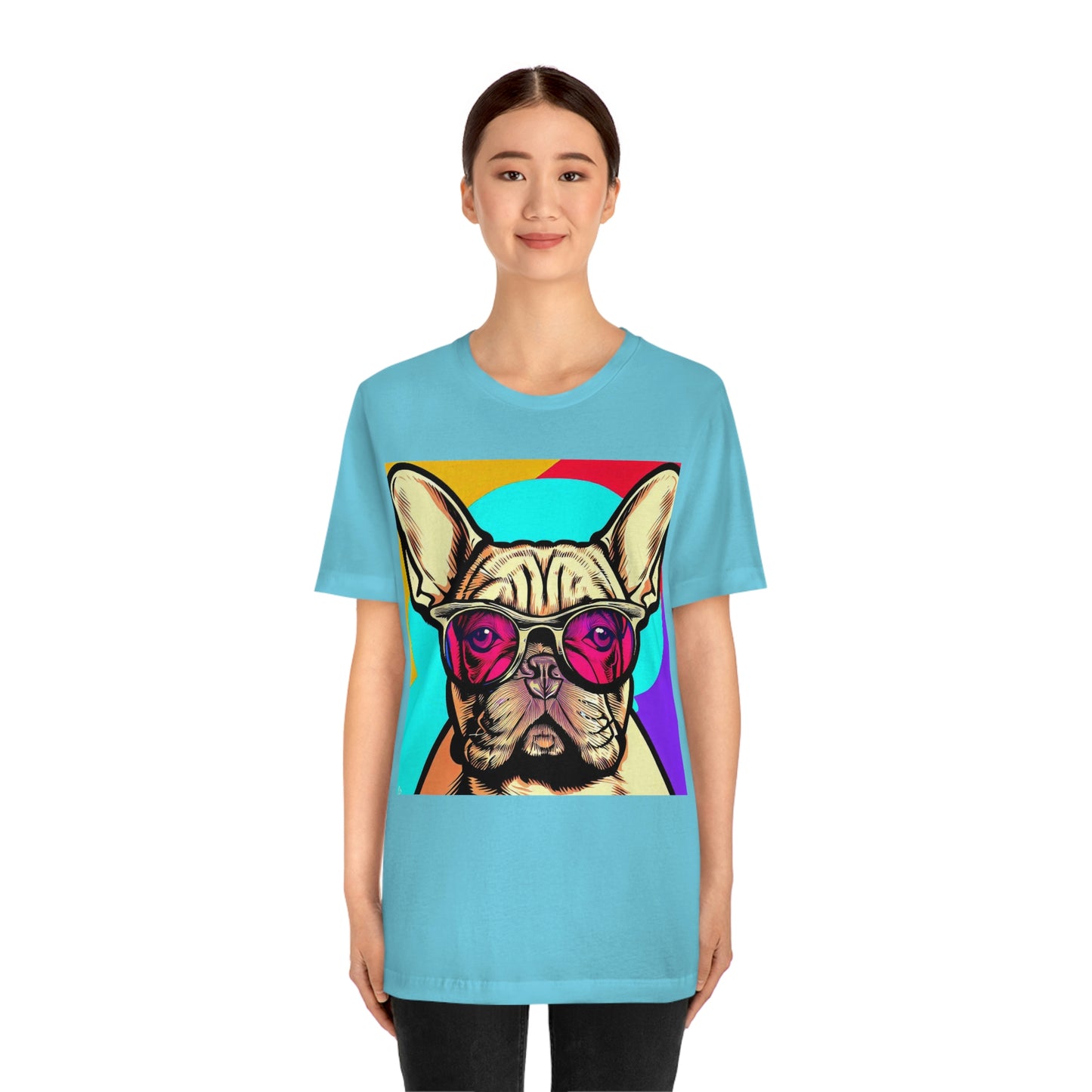 Pop Art French Bulldog Wearing Glasses