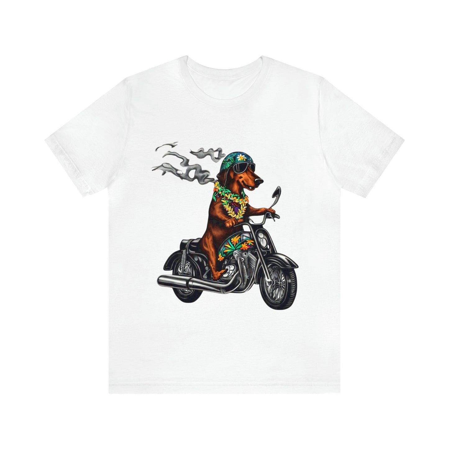 420 Friendly Dachsund Riding Motorcycle