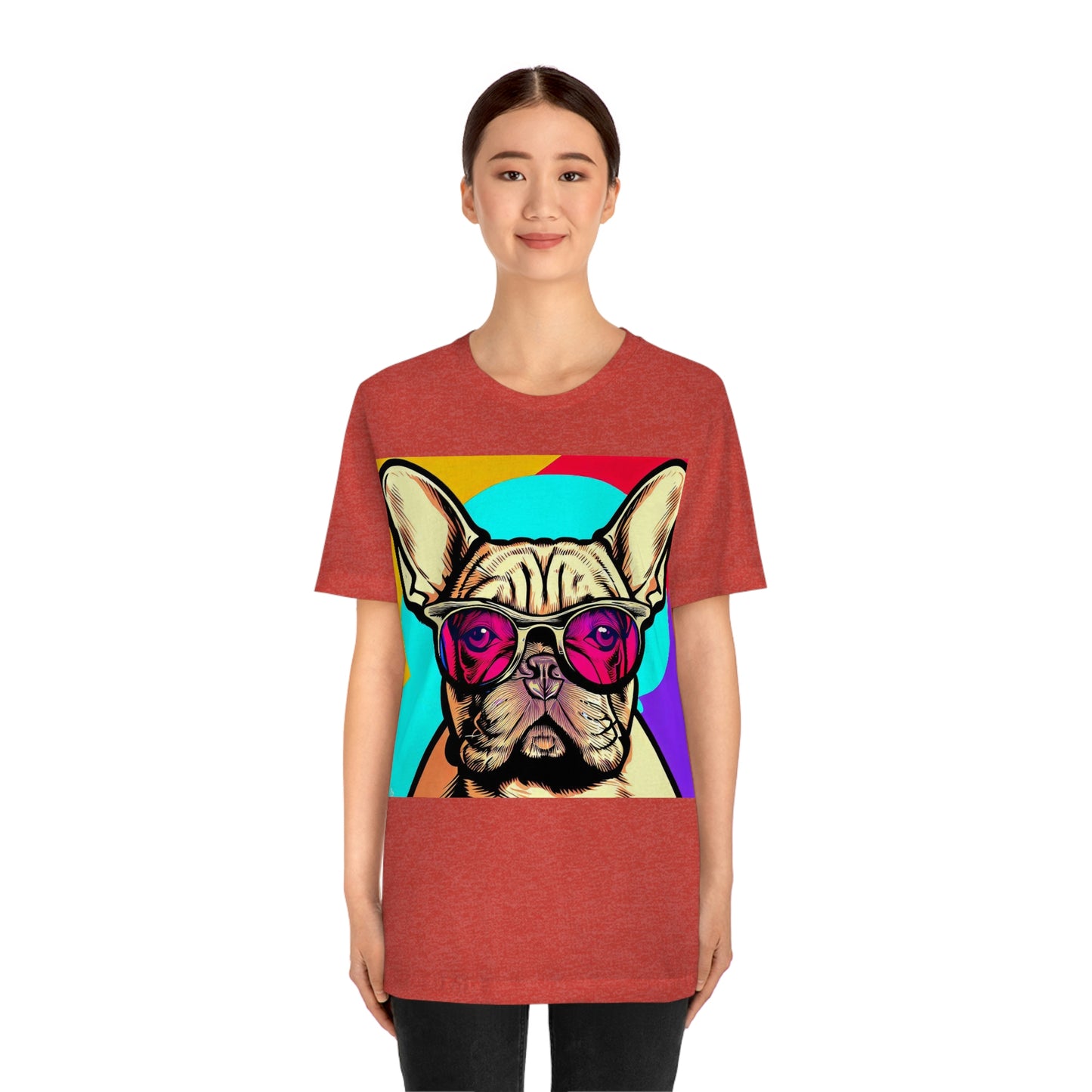 Pop Art French Bulldog Wearing Glasses