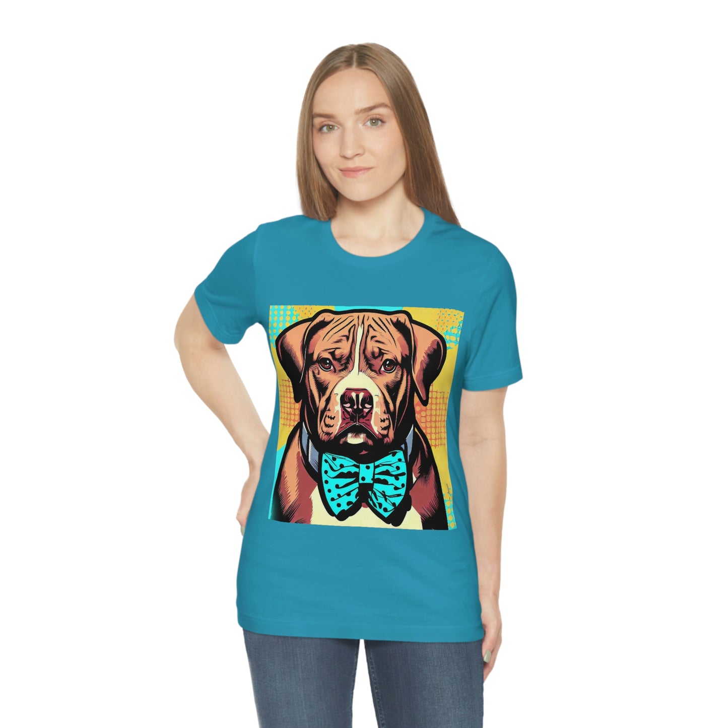 Pop Art Pit Bull in a Bow Tie