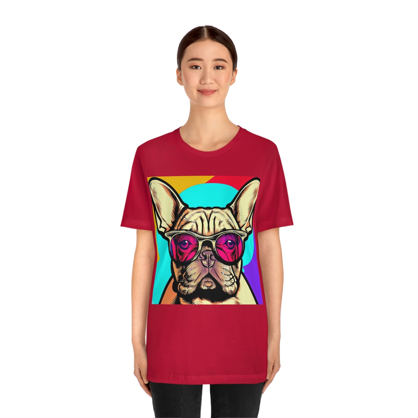 Pop Art French Bulldog Wearing Glasses