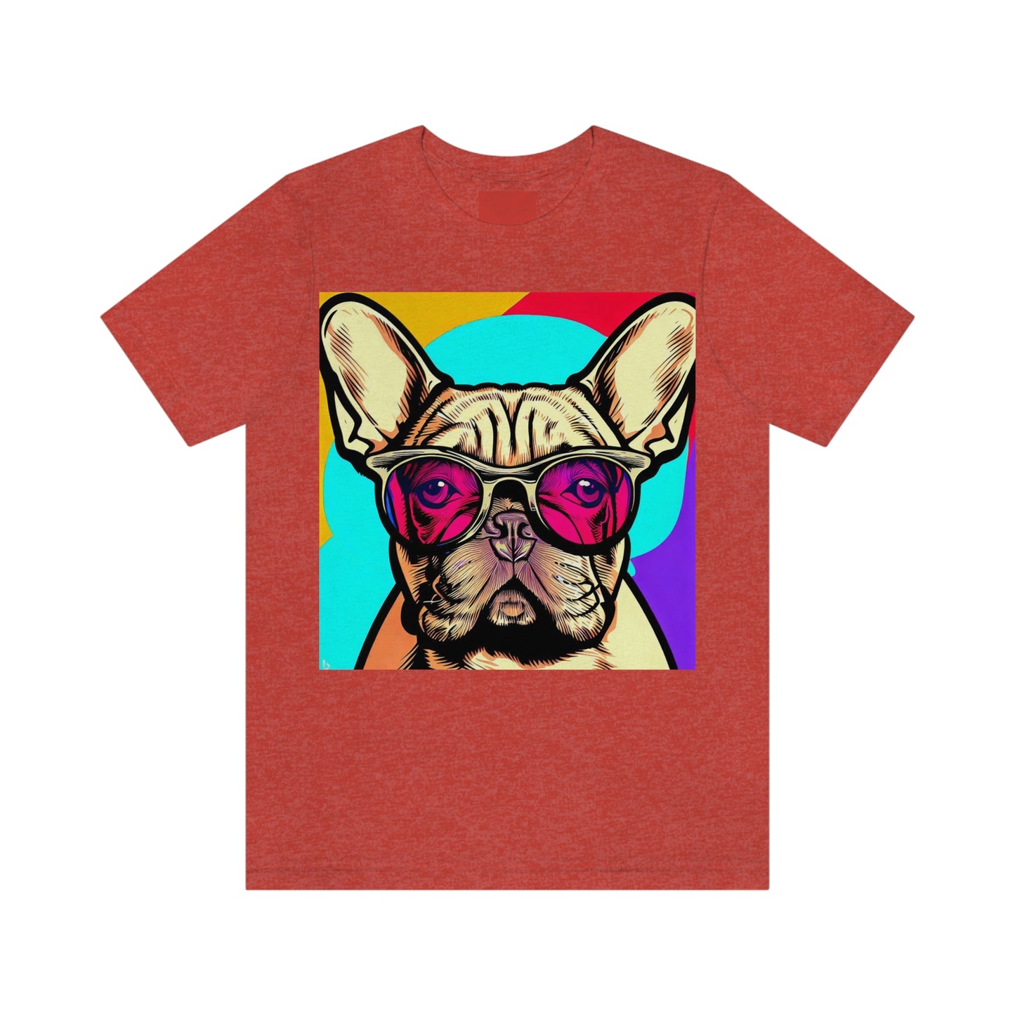 Pop Art French Bulldog Wearing Glasses