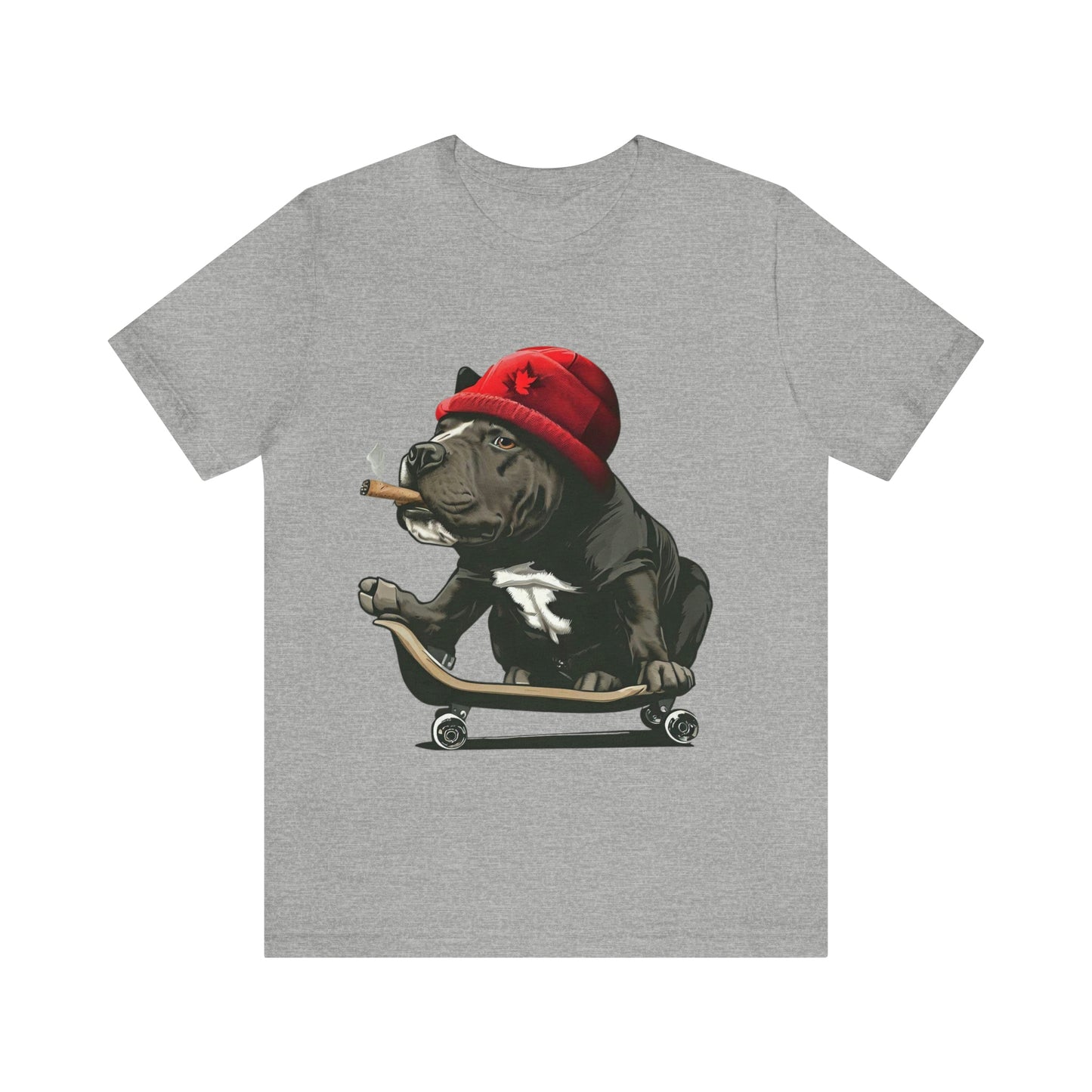 420 Friendly Pit Bull in Red Pork Chop Hat