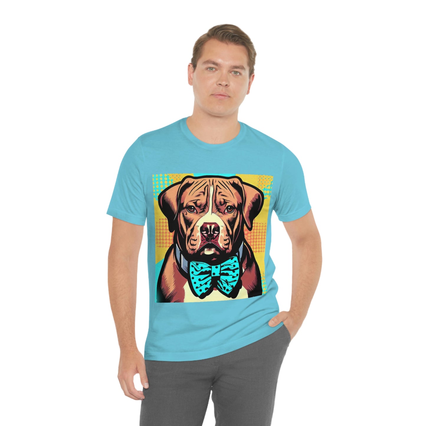 Pop Art Pit Bull in a Bow Tie