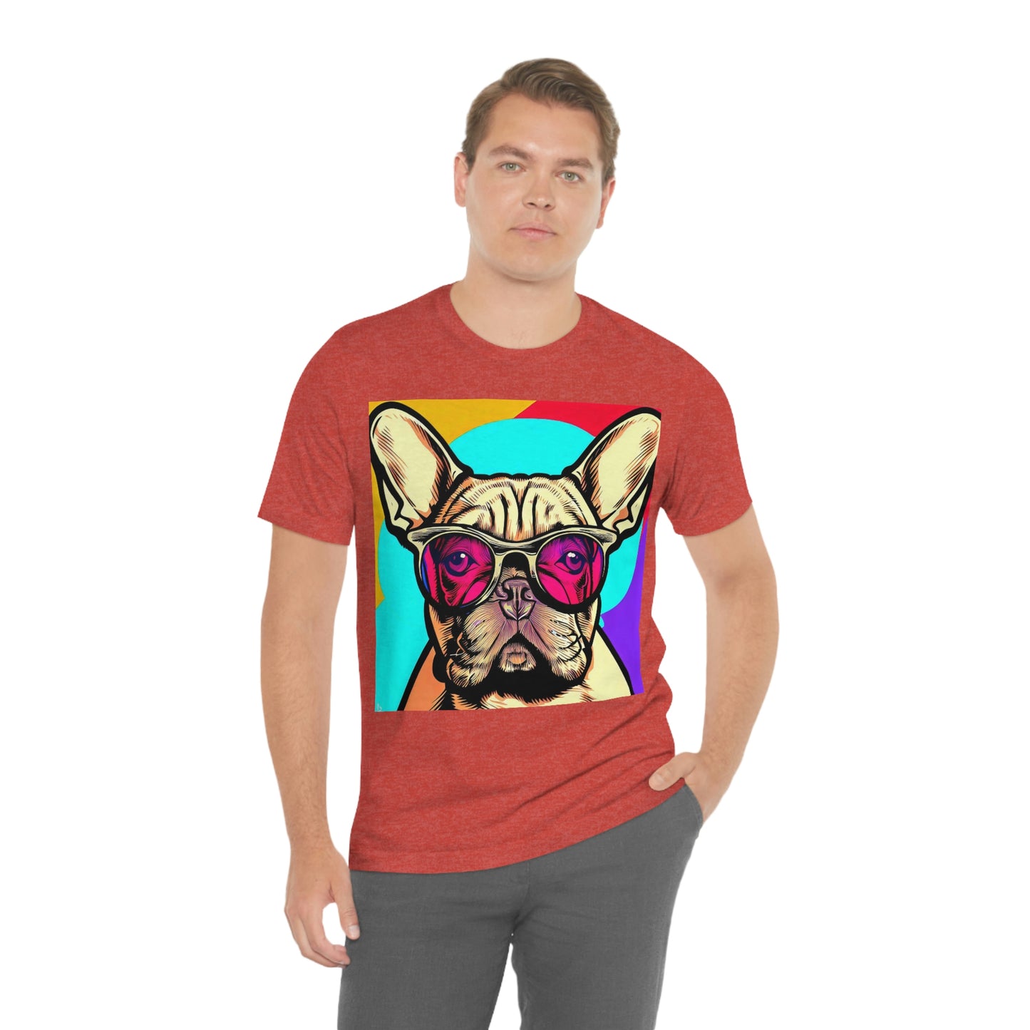 Pop Art French Bulldog Wearing Glasses