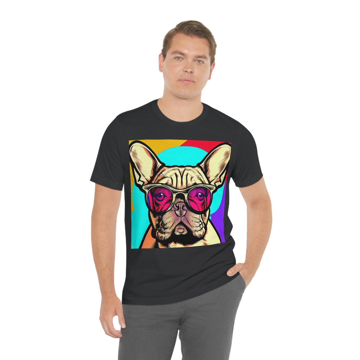 Pop Art French Bulldog Wearing Glasses