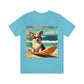 Corgi Wearing Sunglasses and Surfing