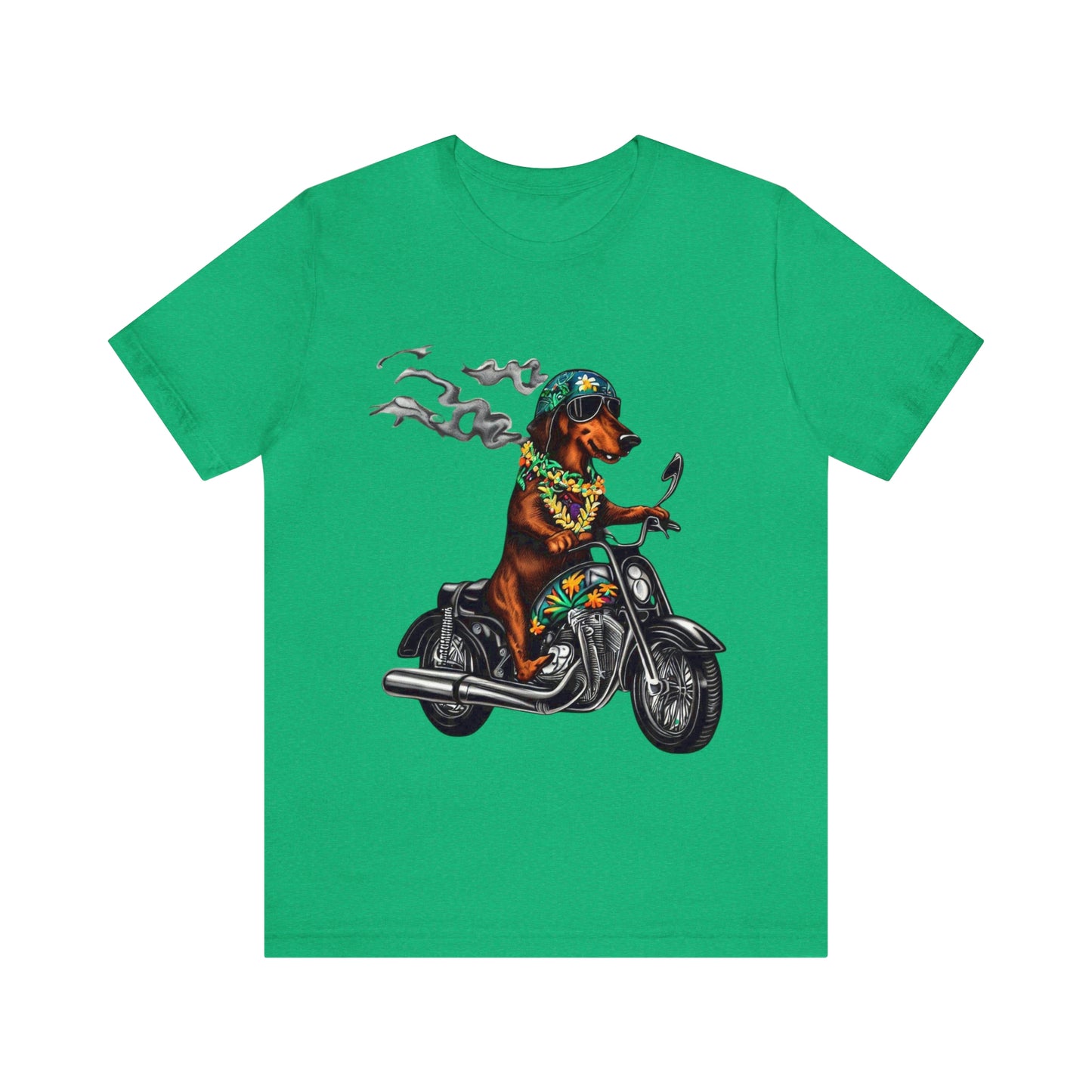 420 Friendly Dachsund Riding Motorcycle