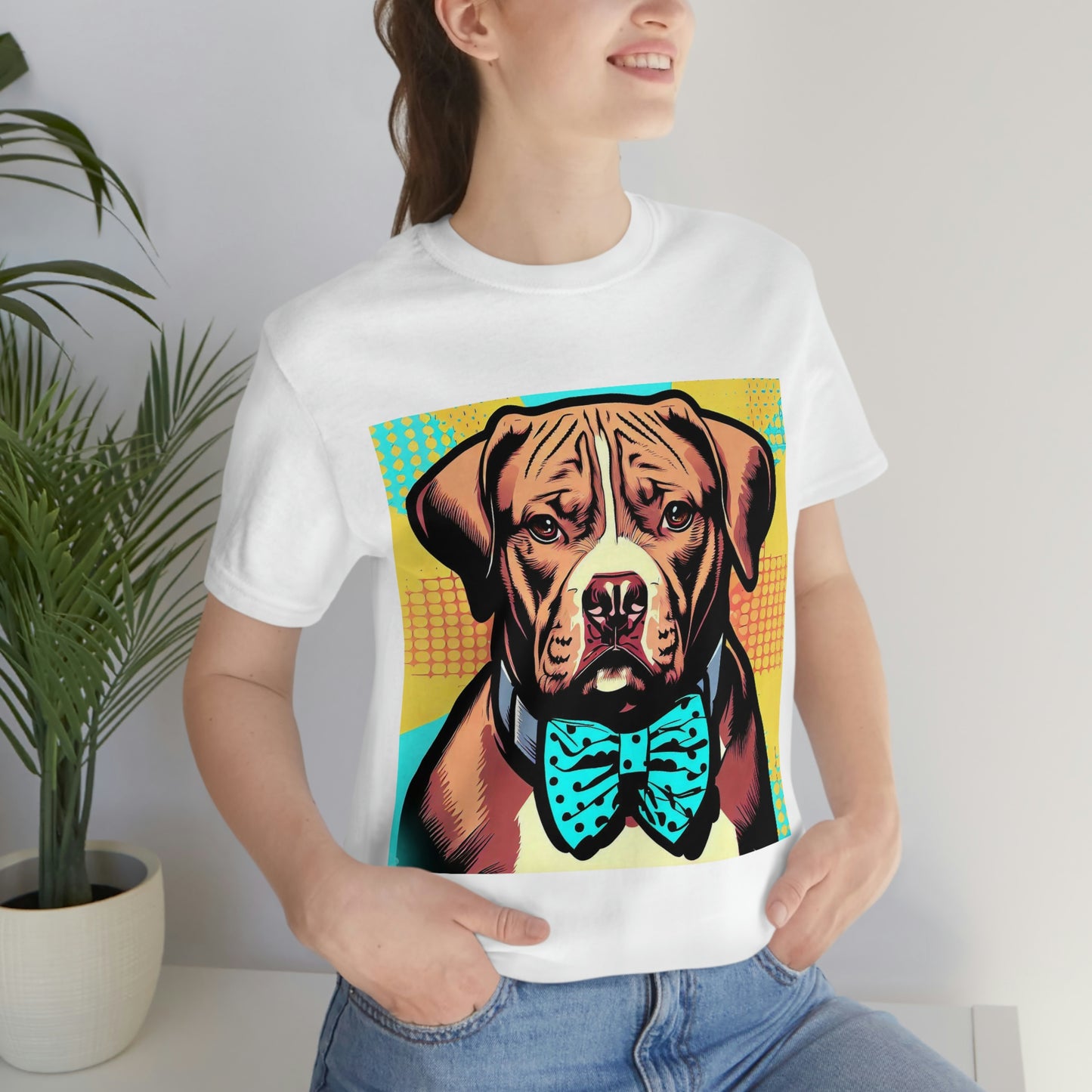 Pop Art Pit Bull in a Bow Tie