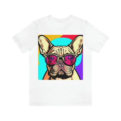 Pop Art French Bulldog Wearing Glasses