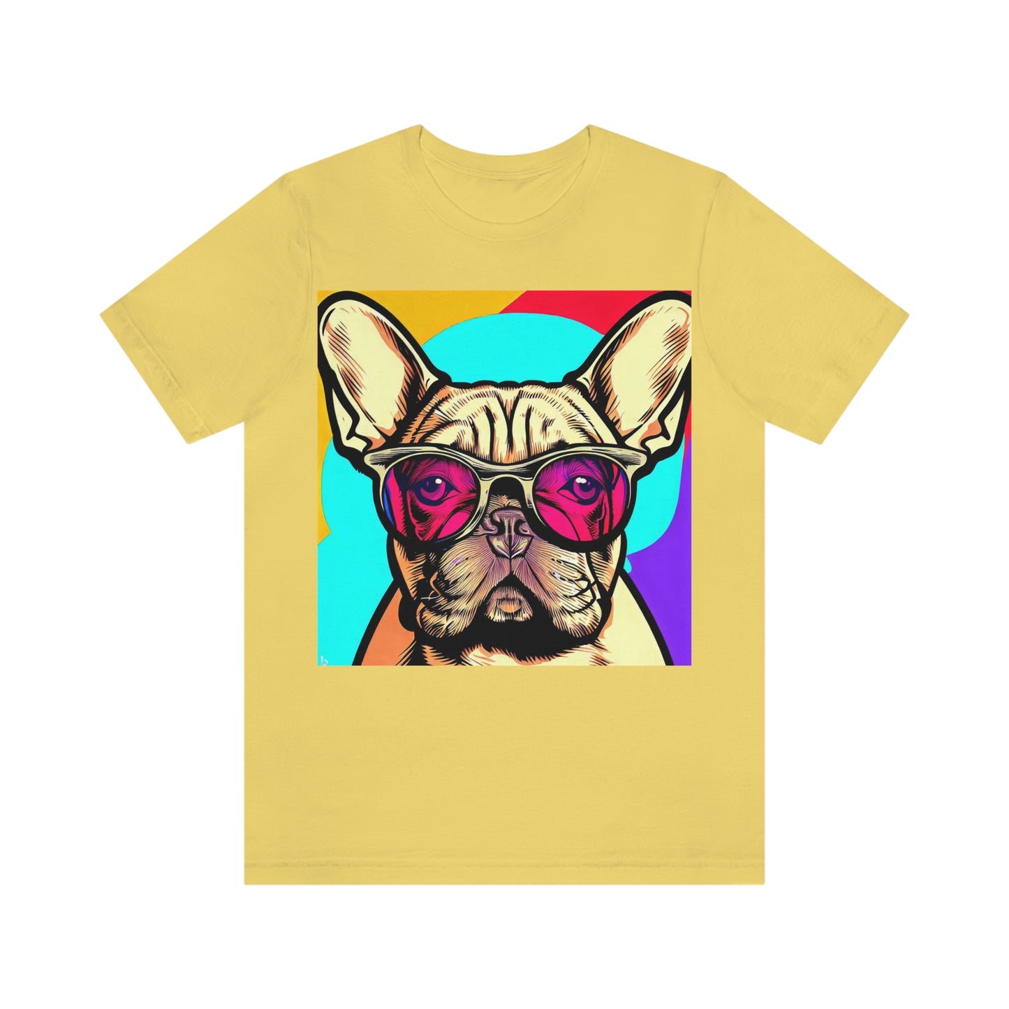 Pop Art French Bulldog Wearing Glasses