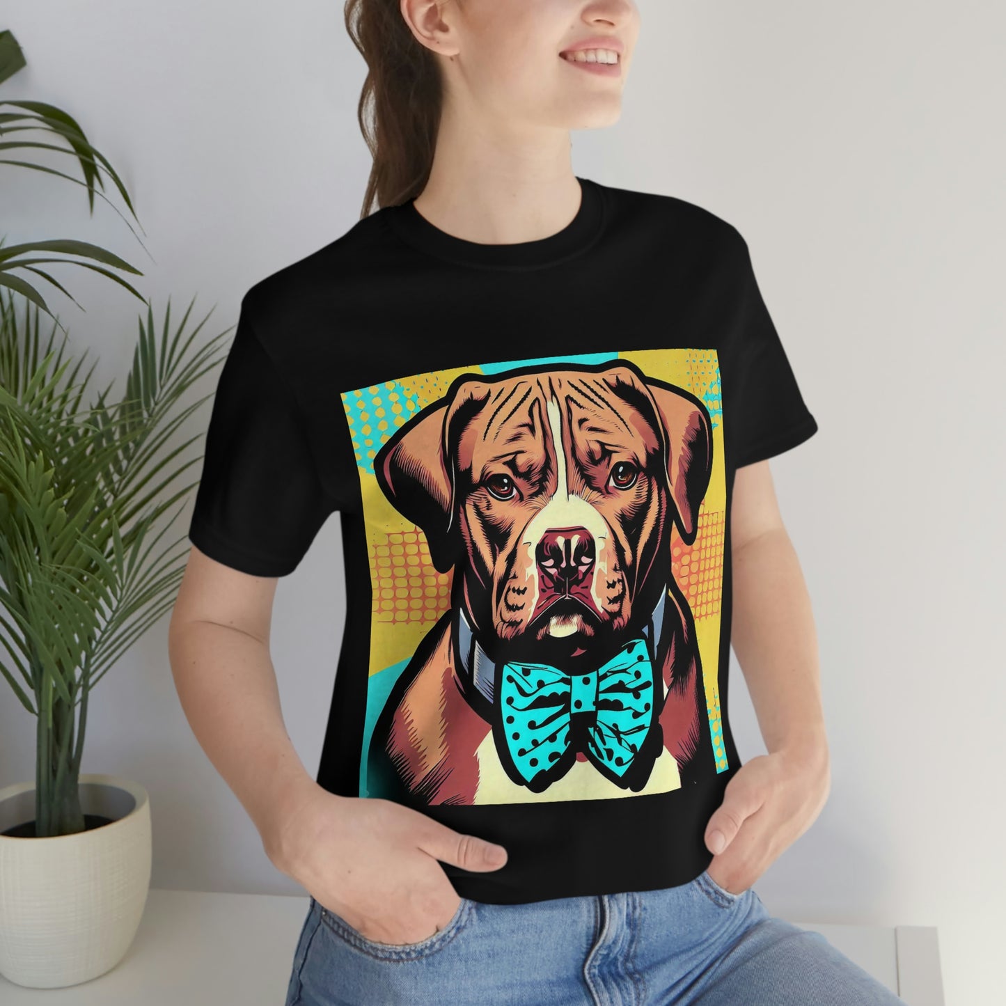 Pop Art Pit Bull in a Bow Tie