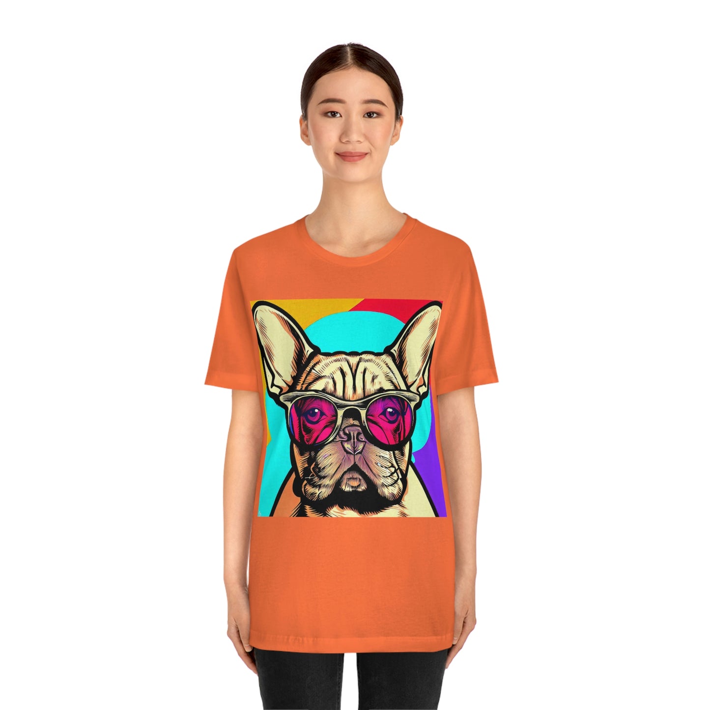 Pop Art French Bulldog Wearing Glasses