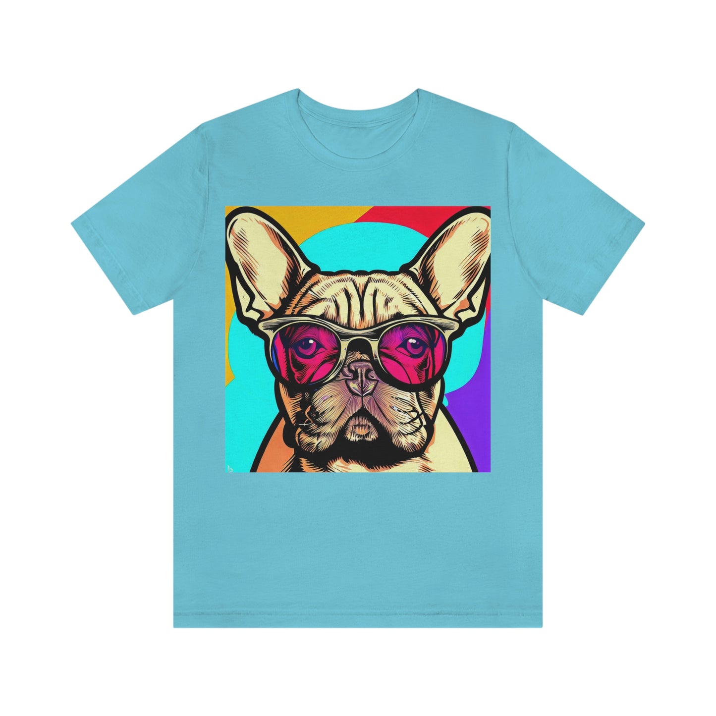 Pop Art French Bulldog Wearing Glasses