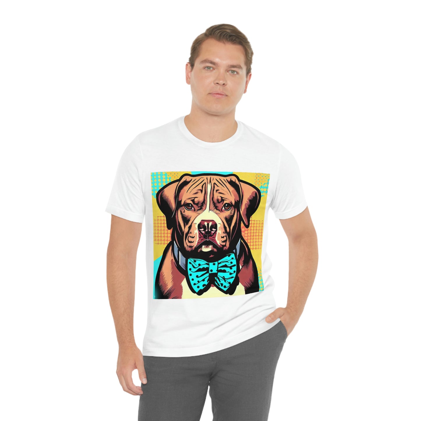 Pop Art Pit Bull in a Bow Tie