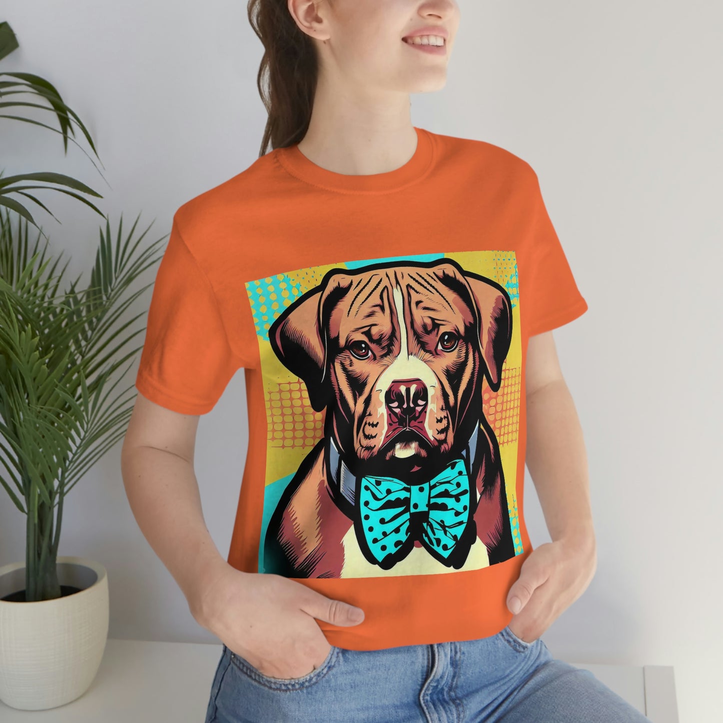 Pop Art Pit Bull in a Bow Tie