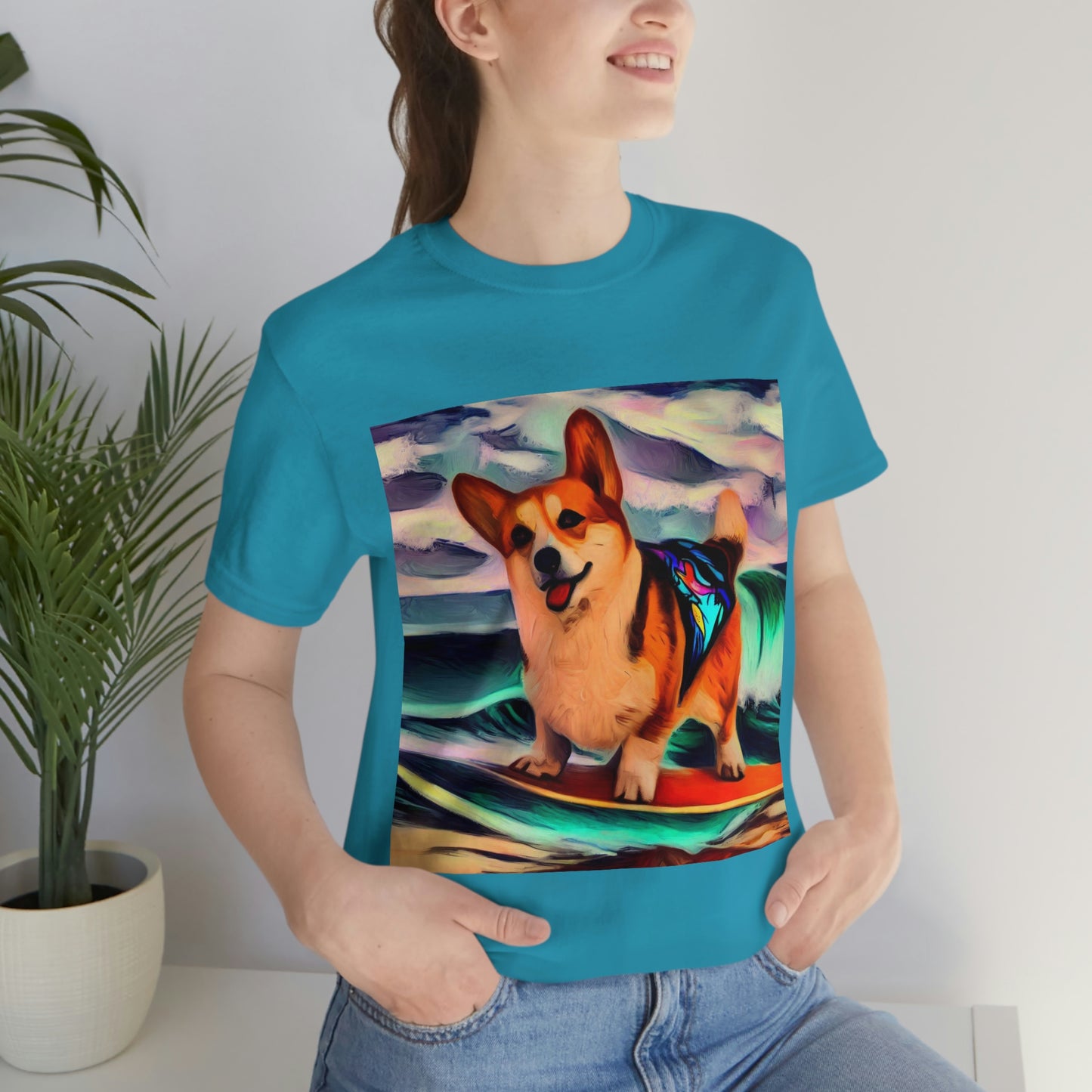 Surfing Corgi